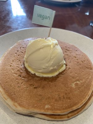 Vegan short stack with nuttlex. Tastier than before.   Extra nuttlex is more than $5. A whole tub costs less than that! Quite expensive for what it is.   at The Pancake Parlour in Mill Park