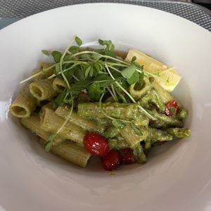 Rigatoni Primavera  at Atomica in Kingston