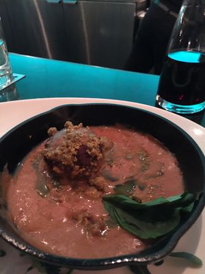 Sweet potato quinoa meatballs!!!! at Atomica in Kingston