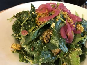 Vegan Caesar Salad at Atomica in Kingston