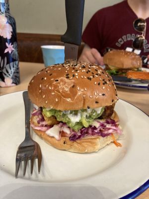 Satay tofu burger  at Soul Burger in Newtown
