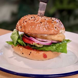 Vegan Battered Fish Burger at Soul Burger in Newtown