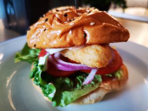 Battered Fish at Soul Burger in Newtown