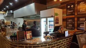 The counter at Soul Burger in Newtown