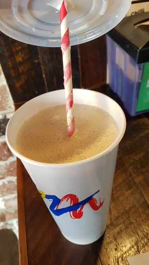 Choc Banana shake$7... But it's dialuted and they use "cordial syrup flavoured" at Soul Burger in Newtown