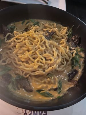 SPICY DAN DAN NOODLES
spicy sesame sauce, sichuan peppercorn, five spice glazed mushrooms at Fancy Radish in Washington