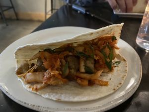 Cauliflower Tacos with Kimchi at Fancy Radish in Washington