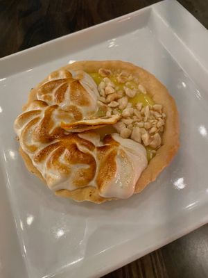Meyer Lemon Tart with Chamomile Marshmallow  at Fancy Radish in Washington