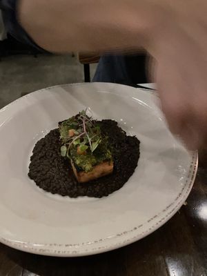 Grille tofu with black lentils at Fancy Radish in Washington