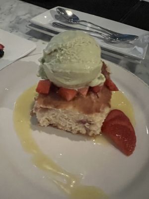 SB shortcake with basil ice cream   at Fancy Radish in Washington