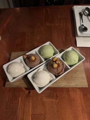Lavender ice cream 20/10, hazelnut 6/10, basil 10/10  at Fancy Radish in Washington