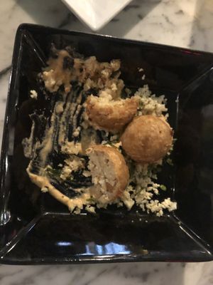 Chickpea fritters  at Fancy Radish in Washington