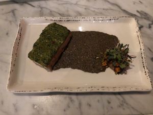 Grilled tofu with roasted eggplant sauce at Fancy Radish in Washington