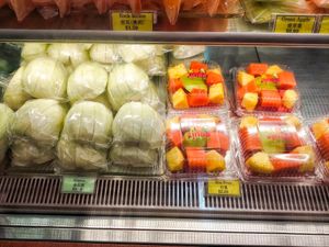 Fresh cut fruits at Fruit Box 白香果 - Tiong Bahru Plaza in Central Singapore