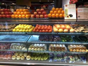 Fruits on display at SF Fruits & Juices - Causeway Point in North Singapore