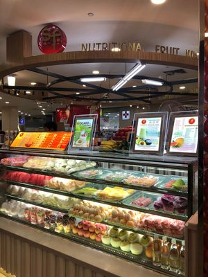 Stall front at SF Fruits & Juices - YewTee Point in North Singapore