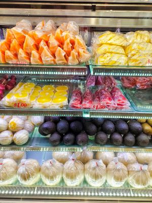 Fresh cut fruits at SF Fruits & Juices - Waterway Point in Northeast Singapore