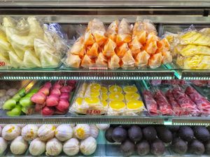 Fresh cut fruits at SF Fruits & Juices - Waterway Point in Northeast Singapore
