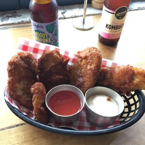 Potato cakes  at Room For A Pony in North Hobart