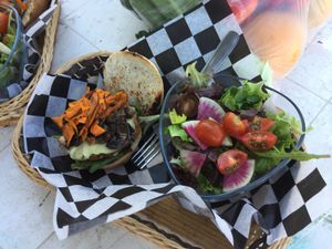 Mini Hamburger at Mi Vegano Favorito in San Jose Del Cabo