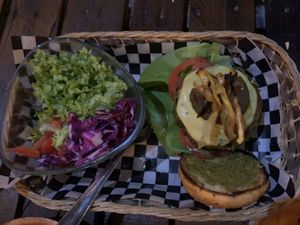 Burger at Mi Vegano Favorito in San Jose Del Cabo