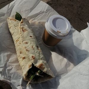 Coffee with oatmilk at Rocket in Hereford