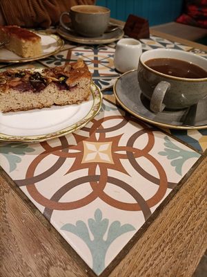 Marzipan And walnut cake  #Veganuary at Rocket in Hereford
