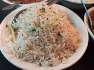 Coconut rice at Flavours by Kumar in Ramsgate