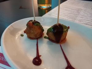 Free lentil balls at Flavours by Kumar in Ramsgate