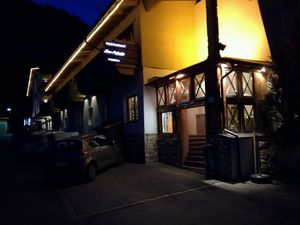restaurant front at night at Pizzeria San Antonio in St Anton Am Arlberg