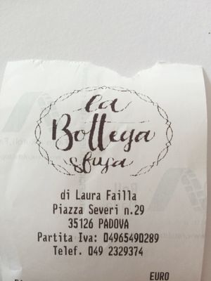 La Bottega sfusa receipt at La Bottega Sfusa in Padua