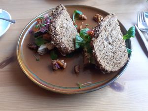 Vegetables sandwich at Wildgroei in Delft