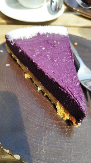 Blauwe bessen cheesecake at Wildgroei in Delft