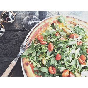 Pizza vegetale at Café Piccolina in Aarhus