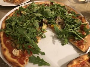 Fabulous vegan pizza!  at Café Piccolina in Aarhus