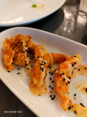 Bang bang shrimp at The Vegan Hippie Chick in Welland