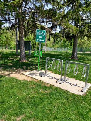 Merritt Island air for bikes at The Vegan Hippie Chick in Welland