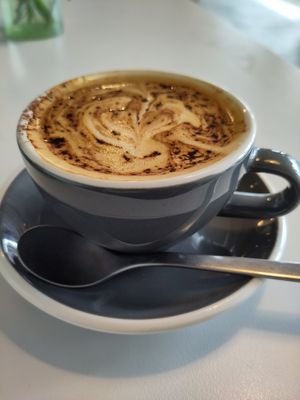 Oat milk cappuccino at South Street Kitchen in Sheffield