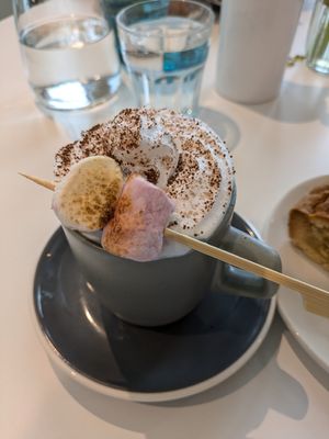Vegan hot chocolate at South Street Kitchen in Sheffield
