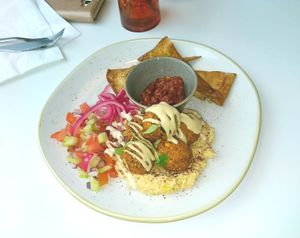 Hummus plate at South Street Kitchen in Sheffield