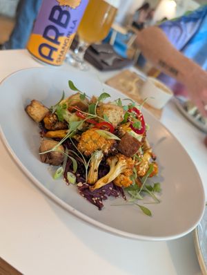 Gochujang cauliflower with crispy tofu at South Street Kitchen in Sheffield