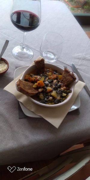 Beans soup at Osteria La Loggetta in Paciano