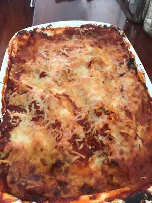 Vegetarian Lasagna  at Martha's Cafe Belize in Belize City