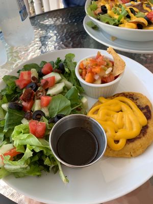 Vegan cheese burger  at Martha's Cafe Belize in Belize City