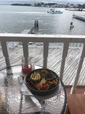 Great view and even better food  at Martha's Cafe Belize in Belize City