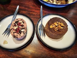 Vegan cashew cream & carrot cake at Big Fig in Wanaka