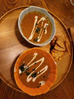 Spicy soup at Karibu Cafe in Utrecht