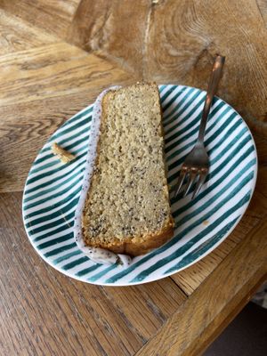 Lemon/poppyseed cake: quite nice  at Karibu Cafe in Utrecht