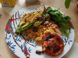 Tofu scramble at Karibu Cafe in Utrecht
