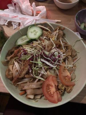 stir-fried rice noodles with tofu  at Anan Saigon Streetfood in Utrecht